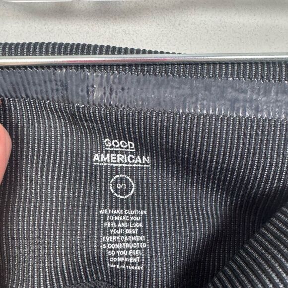 GOOD AMERICAN | Black Gray Leopard Print Active Leggings Women’s Size 0/1 XS/S - Picture 6 of 11